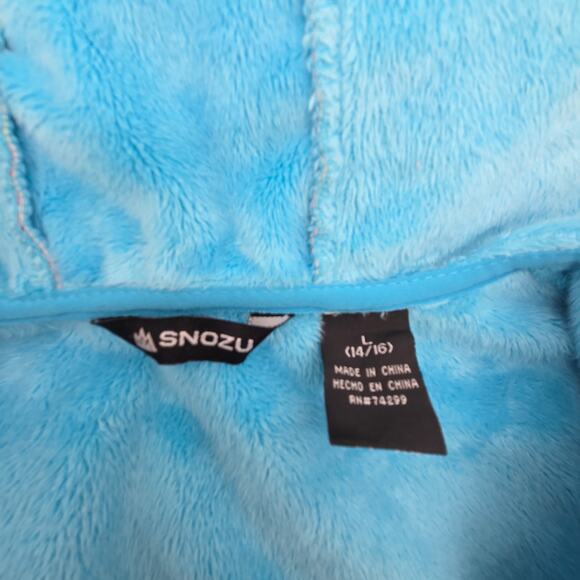 Snozu Soft Shell Fleece Lined Winter Blue Pink Plaid Jacket Coat Girls 14-16 - Picture 5 of 5